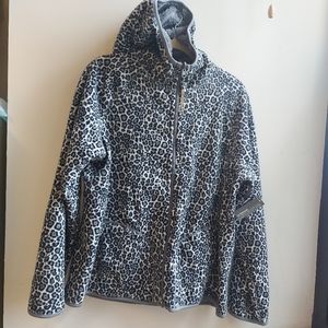COVINGTON Winter Jacket in Leopards  Print Reversible Hooded